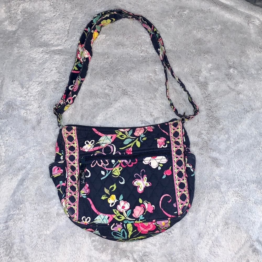 Vera Bradley Butterfly & Floral Ribbon Print Purse